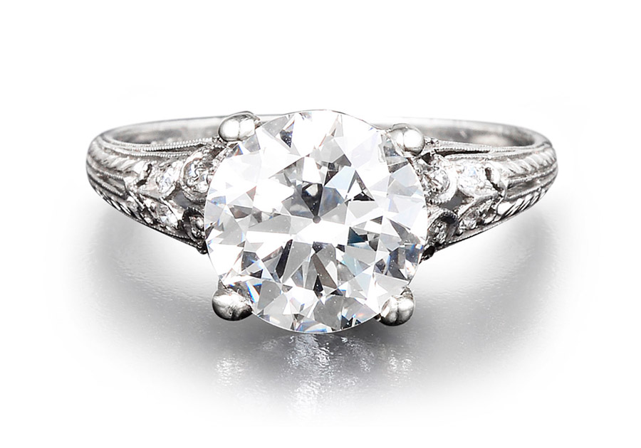 Tiffany Art Deco Diamond Engagement Ring